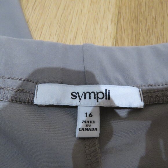 SYMPLI Half Cuff Jogger Pants in Taupe Lagenlook Travel Casual Comfy Size 16 NWT - Picture 11 of 13